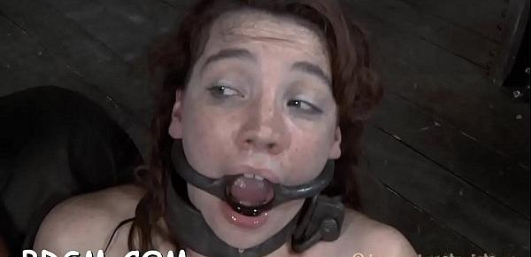  Handcuffed cutie wants hardcore torturing for her cunt